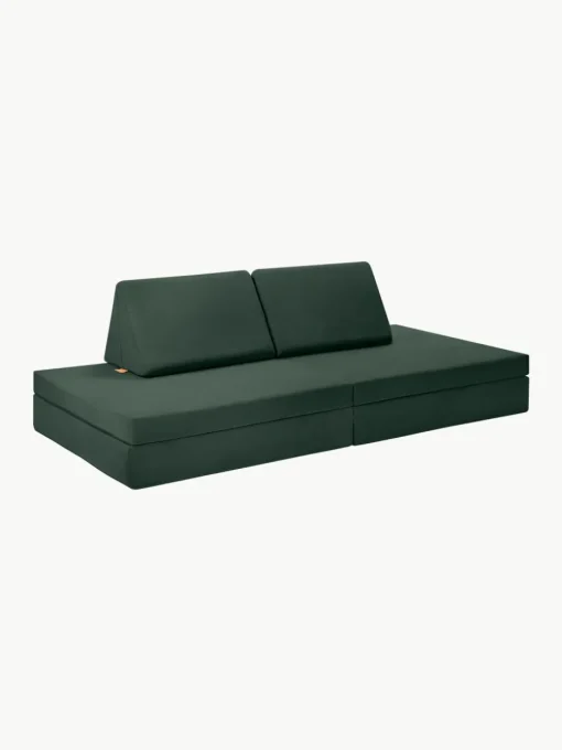Modulaire kinderbank Mila van fluweel, handgemaakt