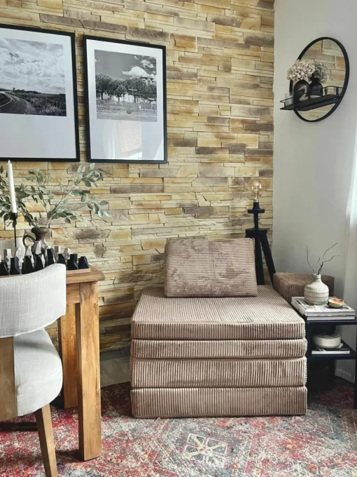 Modulaire kinderbank Mila van corduroy, handgemaakt