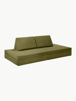 Modulaire kinderbank Mila van fluweel, handgemaakt