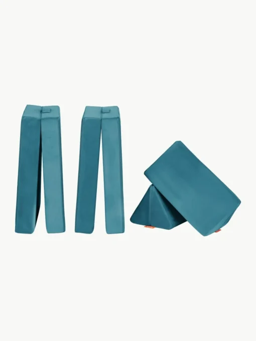 Modulaire kinderbank Mila van fluweel, handgemaakt