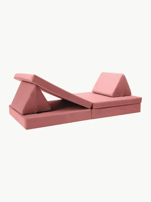 Modulaire kinderbank Mila van fluweel, handgemaakt