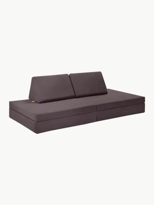Modulaire kinderbank Mila van fluweel, handgemaakt