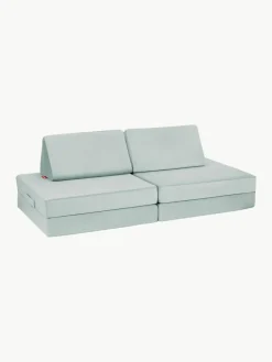 Modulaire kinderbank Mila van fluweel, handgemaakt