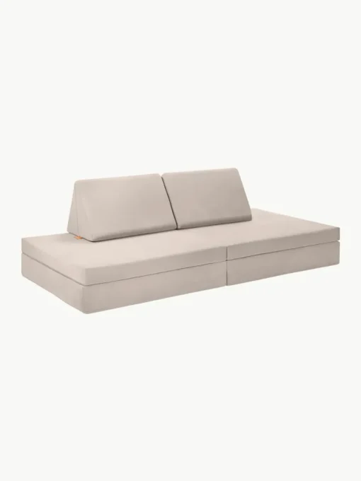Modulaire kinderbank Mila van fluweel, handgemaakt