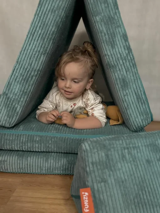 Modulaire kinderbank Mila van corduroy, handgemaakt