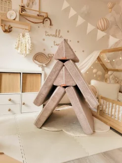 Modulaire kinderbank Mila van corduroy, handgemaakt
