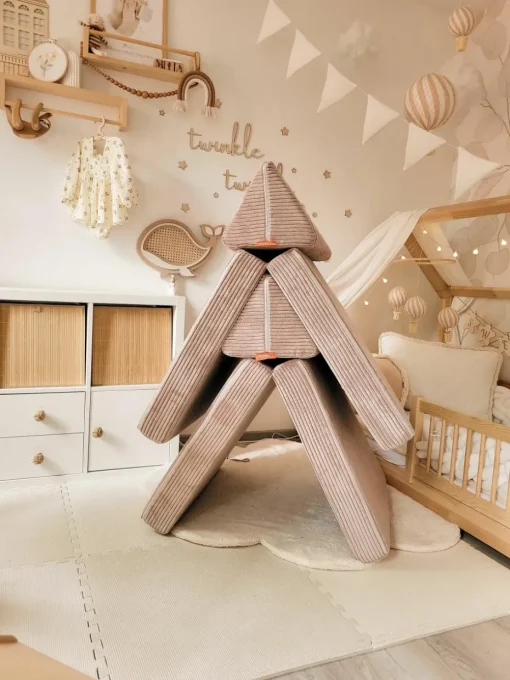 Modulaire kinderbank Mila van corduroy, handgemaakt