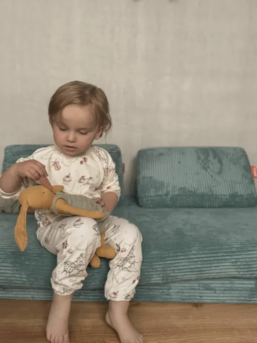 Modulaire kinderbank Mila van corduroy, handgemaakt