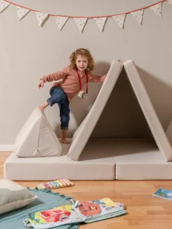 Modulaire kinderbank Mila van fluweel, handgemaakt