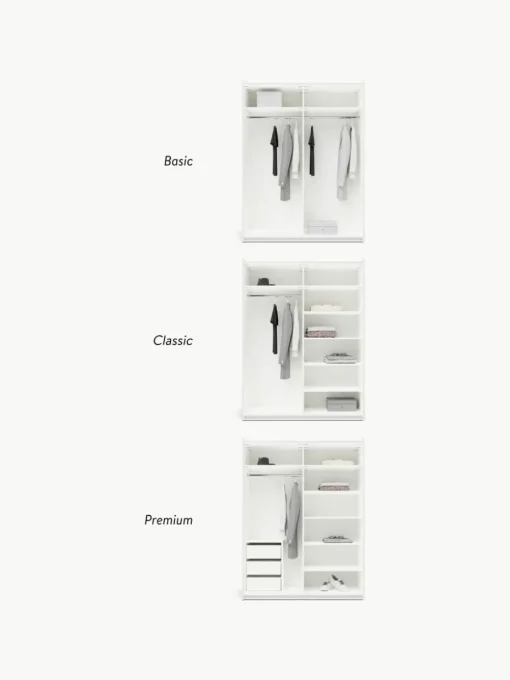Modulaire schuifdeurkast Leon, 150 cm breed, diverse varianten
