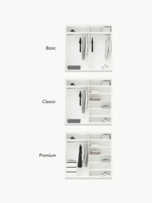 Modulaire schuifdeurkast Leon, 200 cm breed, diverse varianten