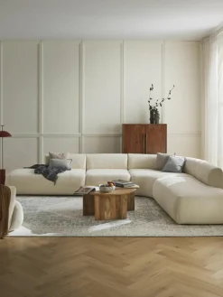 Modulaire teddy hoekbank Sofia (4-zits)