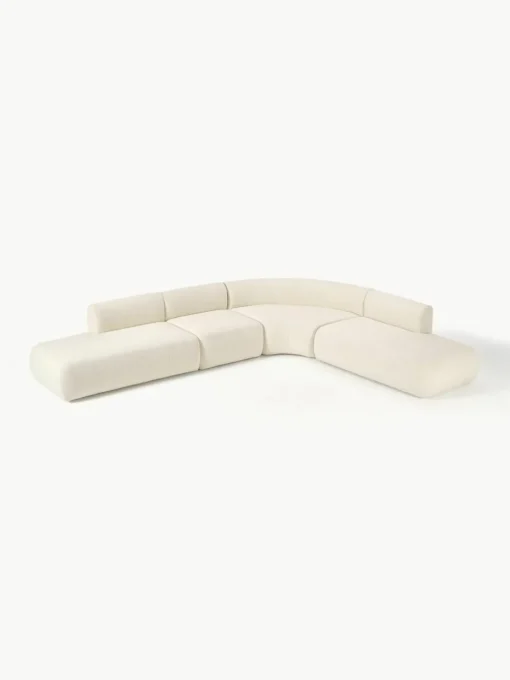 Modulaire teddy hoekbank Sofia (4-zits)