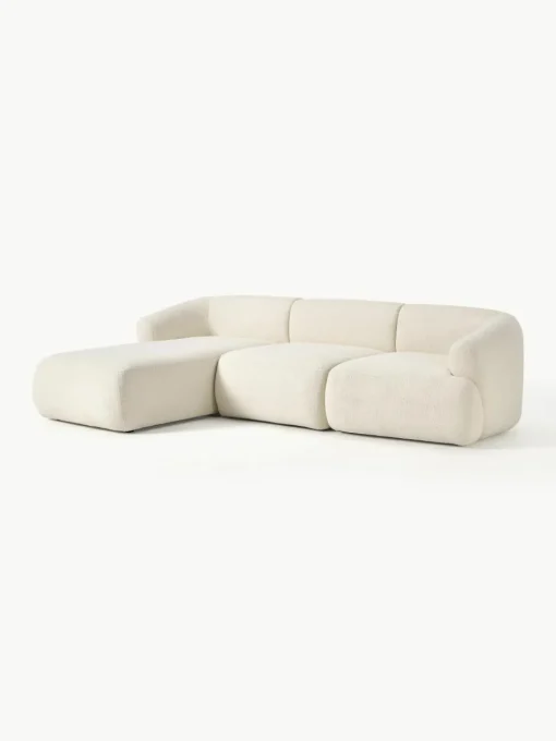 Modulaire teddy hoekbank Sofia (3-zits)