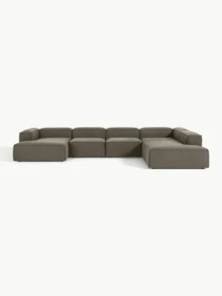 Modulaire U-bank Lennon uit bouclé