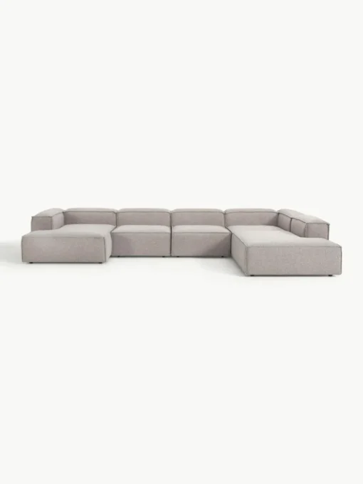 Modulaire U-bank Lennon uit bouclé