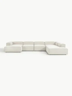 Modulaire U-bank Lennon uit bouclé