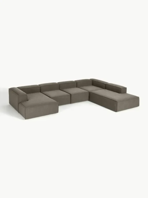 Modulaire U-bank Lennon uit bouclé
