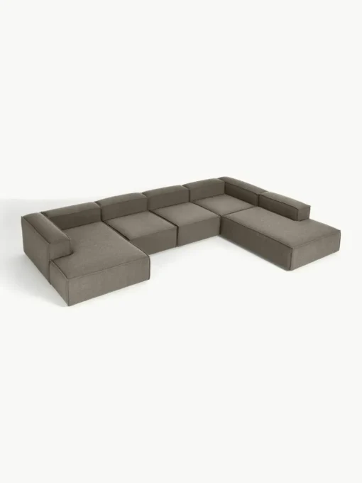 Modulaire U-bank Lennon uit bouclé