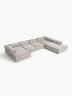 Modulaire U-bank Lennon uit bouclé