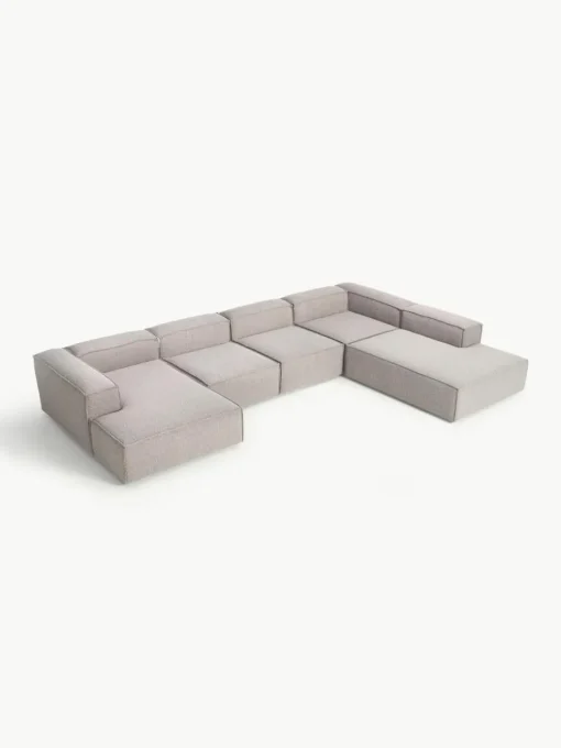 Modulaire U-bank Lennon uit bouclé