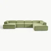 Modulaire U-bank Lennon van corduroy