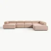 Modulaire U-bank Lennon van linnenmix