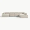 Modulaire U-bank Lennon van linnenmix
