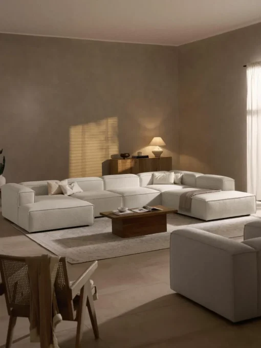 Modulaire U-bank Lennon van linnenmix