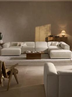 Modulaire U-bank Lennon van linnenmix