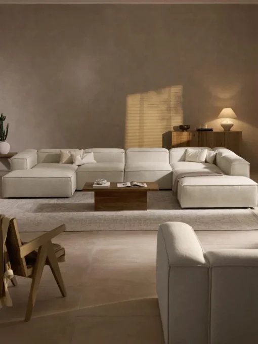 Modulaire U-bank Lennon van linnenmix