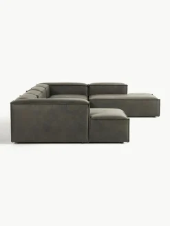 Modulaire U-bank Lennon van gerecycled leer