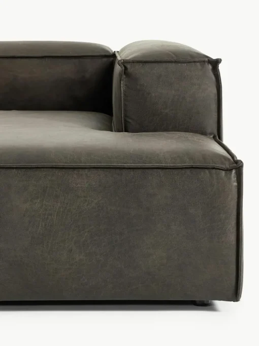 Modulaire U-bank Lennon van gerecycled leer