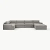 Modulaire U-bank Russell met afneembaar hoezen