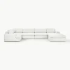 Modulaire U-bank Russell met afneembaar hoezen