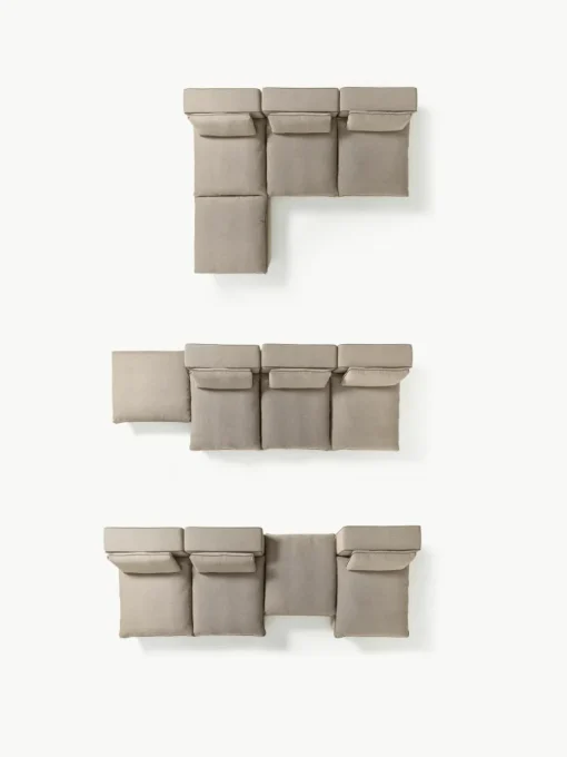 Modulaire XL bank Felix met poef