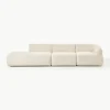 Modulaire XL chaise longue Sofia van teddy stof