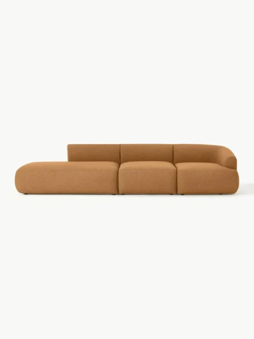 Modulaire XL chaise longue Sofia van bouclé stof