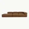 Modulaire XL chaise longue Lennon van gerecycled leer