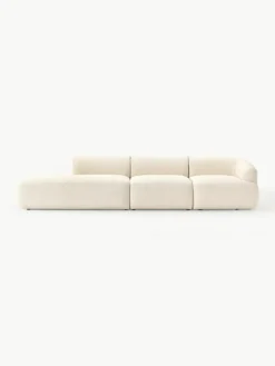 Modulaire XL chaise longue Sofia van bouclé stof