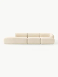 Modulaire XL chaise longue Sofia van bouclé stof