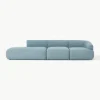 Modulaire XL chaise longue Sofia van bouclé stof
