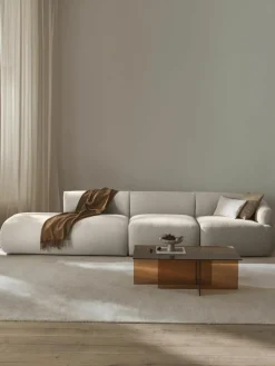 Modulaire XL chaise longue Sofia van bouclé stof