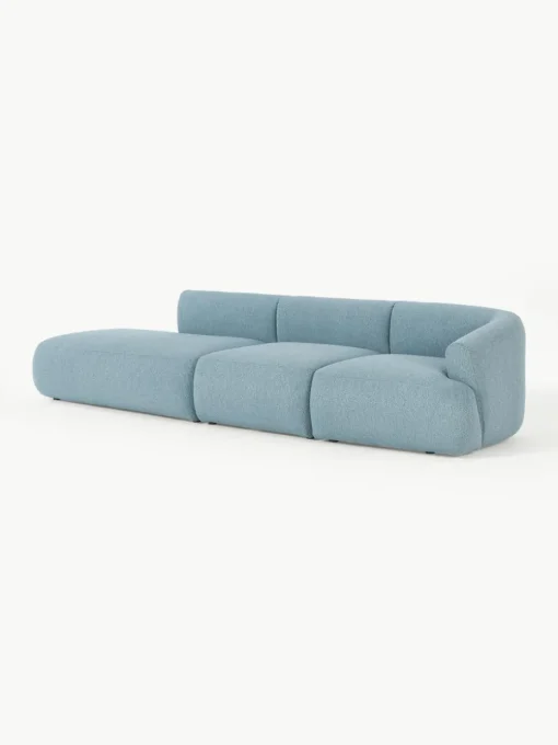 Modulaire XL chaise longue Sofia van bouclé stof