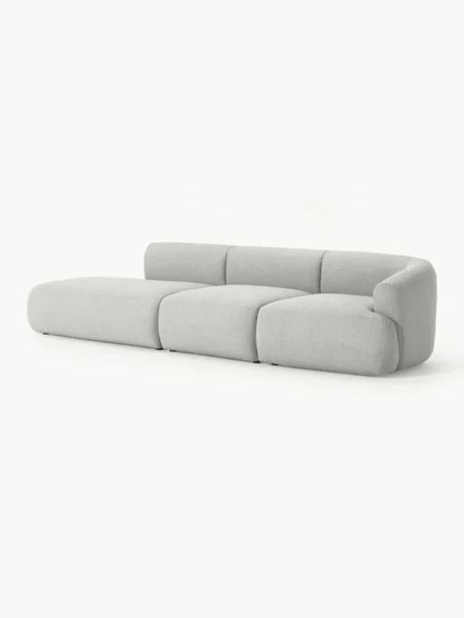 Modulaire XL chaise longue Sofia van bouclé stof