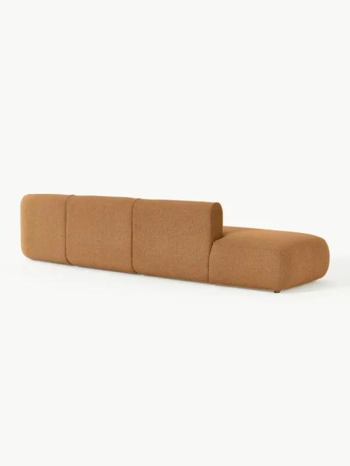 Modulaire XL chaise longue Sofia van bouclé stof