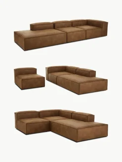 Modulaire XL chaise longue Lennon van gerecycled leer