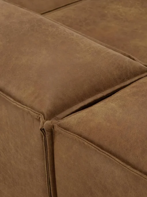 Modulaire XL chaise longue Lennon van gerecycled leer