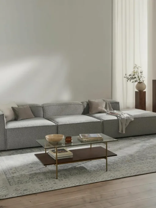 Modulaire XL chaise longue Lennon van bouclé