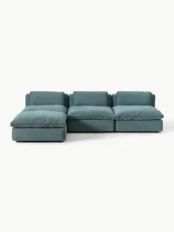 Modulaire XL hoekbank Felix met poef